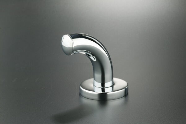 Percha curva de baño en latón brillante A3011BRB con fijación anti-giro