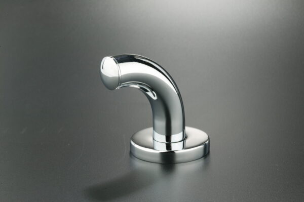 Percha curva de baño en latón brillante A3011BRB con fijación anti-giro