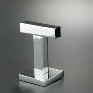 Percha doble A3022BRB de latón brillante con montaje horizontal en pared