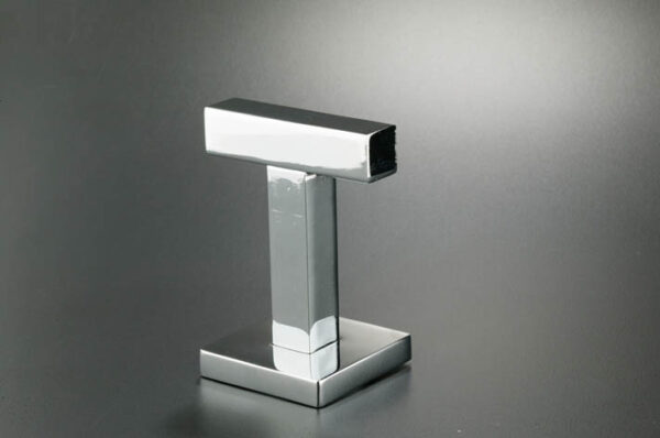Percha doble A3022BRB de latón brillante con montaje horizontal en pared