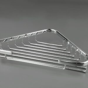 Jabonera de esquina A6120BRB en latón con baño de cromo brillante para duchas y bañeras