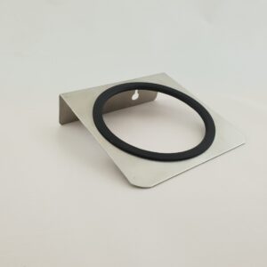 Soporte de pared en acero inoxidable satinado para secador de pelo tipo pistola, compatible con modelo B2010NIC