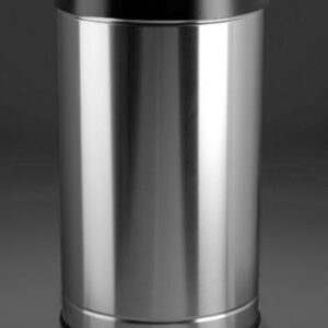 Circular waste bin with self-extinguishing stainless steel head, 100 L-H6002SSS