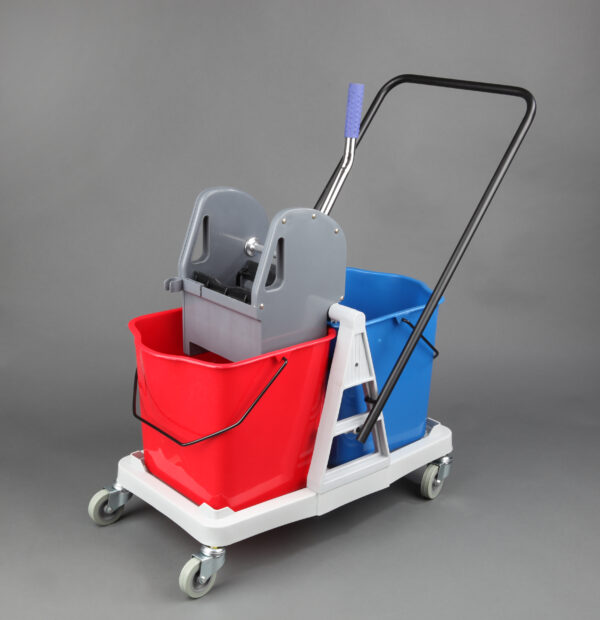 Carro de limpieza con dos cubos de 25L para hostelería y colectividades