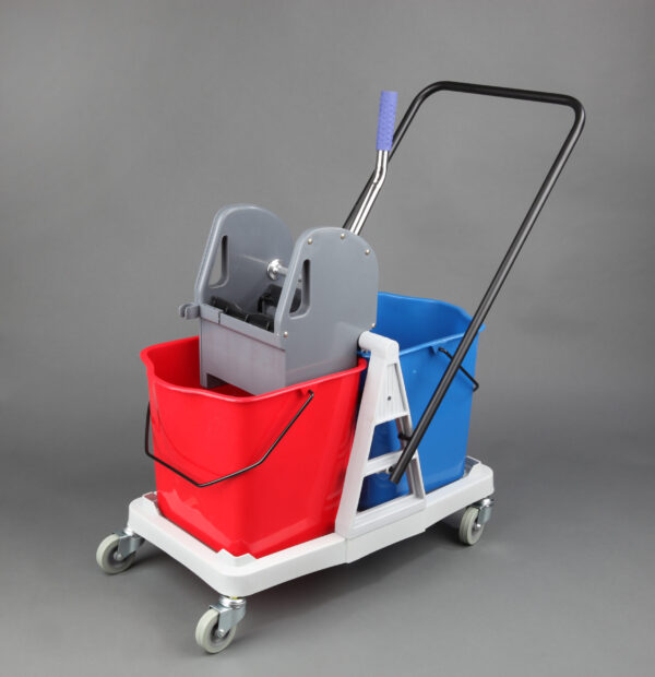 Carro de limpieza con dos cubos de 25L para hostelería y colectividades