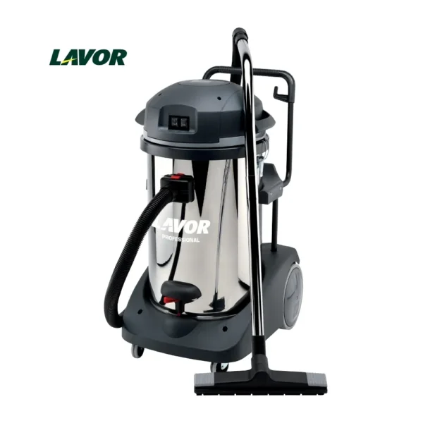 Aspiradora polvo y líquido Lavor Taurus IR con depósito inox vista frontal