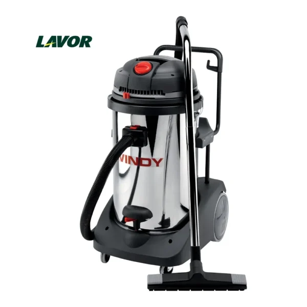Aspiradora polvo y líquido Lavor Windy 378 IR con depósito inox vista frontal