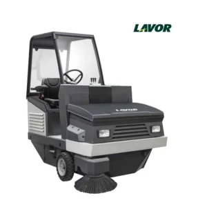 Barredora industrial Lavor SWL R 1300 DT Bin-Up con cabina abierta y tolva elevada