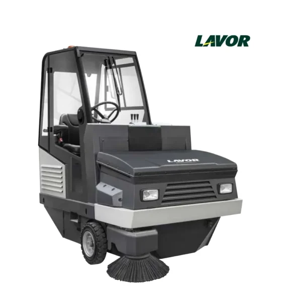 Barredora industrial Lavor SWL R 1300 DT Bin-Up con cabina acristalada y tolva elevada