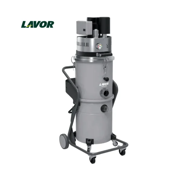 Aspiradora industrial Lavor DTV100 1-30 SL con depósito inox vista frontal