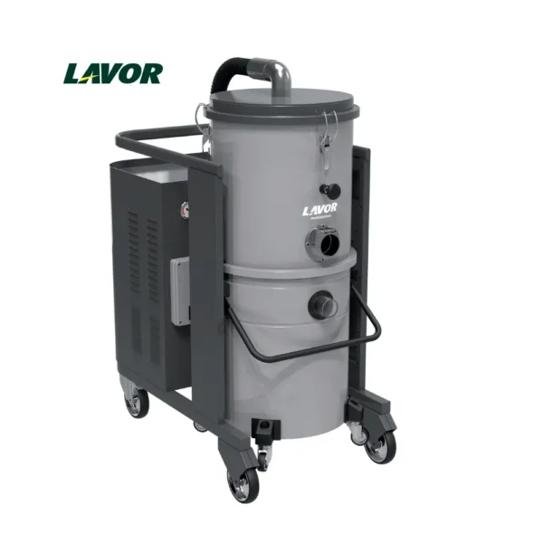 Aspiradora industrial Lavor DTV100 1-55 SL con depósito inox vista frontal