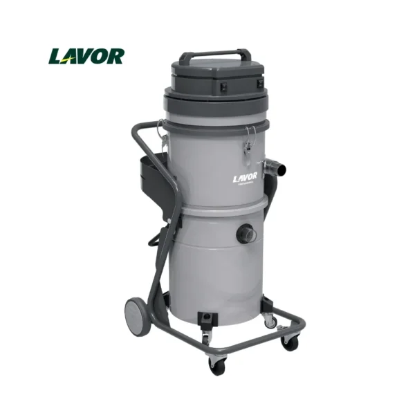 Aspiradora industrial Lavor SMV100 3-36 SAH con depósito inox vista frontal