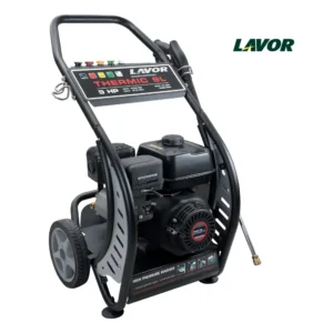 vista frontal de limpiadora de agua a presion profesional y a motor de gasolina Lavor Thermic 9L