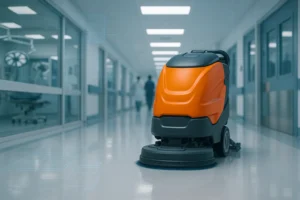 Fregadora automática optimiza planes de higiene hospitalaria en pasillo quirúrgico