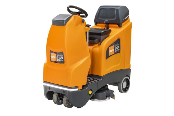 Fregadora con conductor TASKI swingo 2100micro 75L con tecnologías IntelliFlow e IntelliSpray integradas