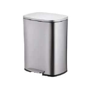 Papelera pedal H2050FPS-SC 50L acero inoxidable satinado con tratamiento anti-huellas y sistema cierre amortiguado para cocinas y baños profesionales