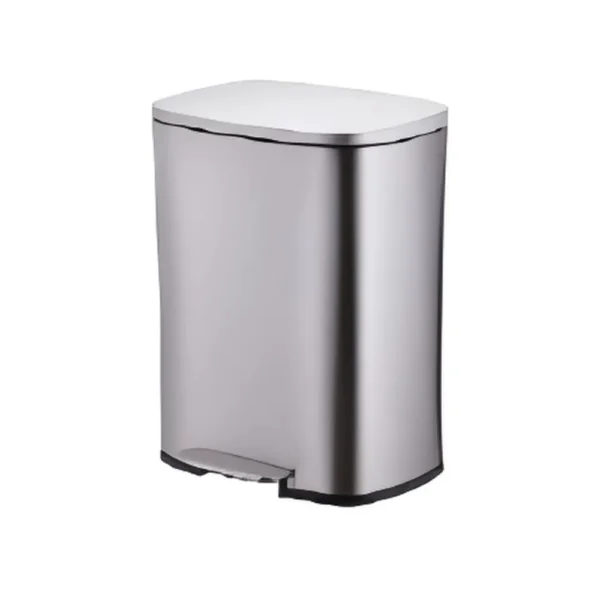 Papelera pedal H2050FPS-SC 50L acero inoxidable satinado con tratamiento anti-huellas y sistema cierre amortiguado para cocinas y baños profesionales