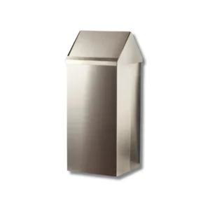Papelera H4107SSS70 cabezal basculante inox satinada 70L acero inoxidable AISI304 con sistema higiénico sin contacto para zonas interiores de grandes superficies