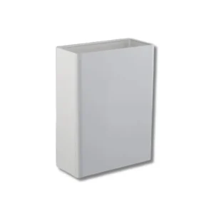 Papelera H7006CHP rectangular 25L chapa electrocincada pintada instalación versátil suelo o pared para espacios comerciales oficinas