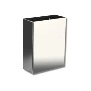 Papelera H7006SSB rectangular 25L acero inoxidable AISI304 brillo espejo instalación versátil suelo pared para oficinas colectividades