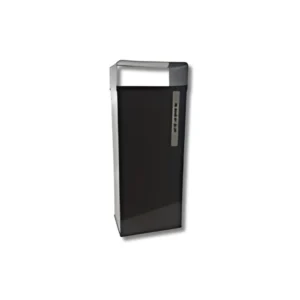 Papelera HR4318CHP individual 70L rectangular chapa electrocincada con cabezal abatible apertura a dos caras, aro sujetabolsas y sistema identificación dual vinilos más pintura personalizable