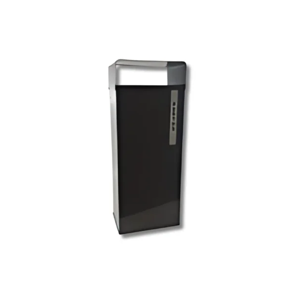 Papelera HR4318CHP individual 70L rectangular chapa electrocincada con cabezal abatible apertura a dos caras, aro sujetabolsas y sistema identificación dual vinilos más pintura personalizable