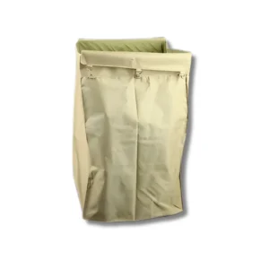Saco carro lavandería 200L polipropileno verde caqui 50×50×80cm compatible carro X para hoteles hospitales lavandería profesional