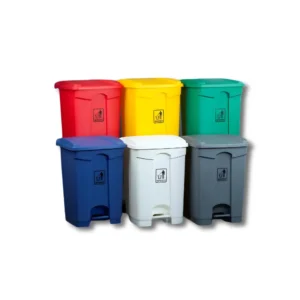 Papelera pedal 45L L2045PPC polietileno HDPE 3mm categoría alimentaria sistema pedal frontal 6 colores 400×390×600mm para limpieza profesional