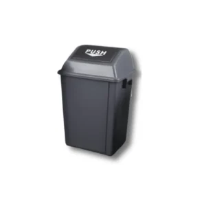 Papelera push 25L L2225PTG polietileno HDPE 3mm categoría alimentaria tapeta frontal muelle lateral gris oscuro 340×280×440mm para limpieza profesional