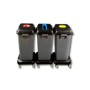 Papelera reciclaje 60L L2560CPZ polietileno inyectado cabezal negro boca ABS color forma específica azul amarillo rojo 330×660×670mm para reciclaje profesional