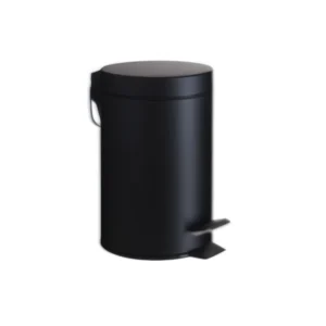 Papelera pedal H1020PLN 5L chapa negra con sistema sin contacto para hoteles y oficinas de capacidad ampliada