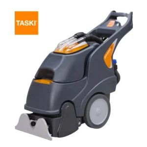 Sistema limpieza alfombras TASKI ProCarpet 30 mostrando versatilidad dual entre extracción profunda y encapsulación para control total