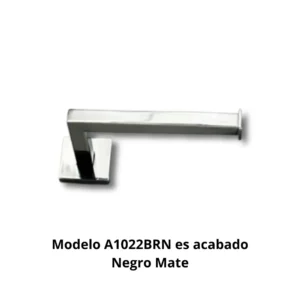 Portarrollos horizontal A1022BRN Octante tubo latón cuadrado 16×16mm base aleación Zamac cincada embellecedor latón torneado cuadrado 50×50mm acabado negro mate sistema antigiro disposición horizontal dimensiones 50×170×87mm peso 0,260kg capacidad rollos Ø14cm resistencia oxidación 300h diseño geométrico minimalista optimización espacio hotel boutique restaurante alta gama baños compactos diseño arquitectónico contemporáneo profesional colectividades durabilidad