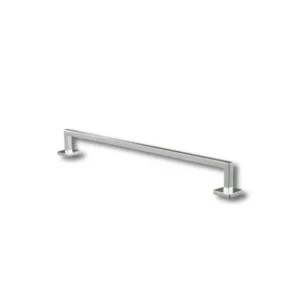 Toallero barra A2312BRB Octante tubo latón cuadrado 16×16mm espesor 1,0mm doble base anclaje Zamac cincada embellecedor latón torneado 50×50mm recubrimiento cromo 0,40 µm acabado cromo brillo pulido espejo longitud 60cm dimensiones 634×75mm peso 0,650kg resistencia oxidación superior 300h toallas mano colectividades hotel premium profesional