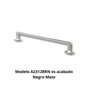 Toallero barra A2312BRN Octante tubo latón cuadrado 16×16mm doble apoyo base aleación Zamac cincada embellecedor latón torneado cuadrado 50×50mm acabado negro mate longitud 600mm dimensiones 634×75×50mm peso 0,650kg resistencia oxidación 300h cámara nieblas salinas colgar toallas mano algodón poliéster hotel boutique restaurante alta gama baños amplios diseño geométrico minimalista arquitectónico elegancia sofisticada profesional colectividades durabilidad estabilidad superior coherencia estética uniforme máxima capacidad múltiples toallas longitud generosa