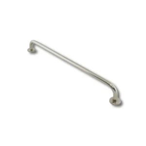 Toallero barra A2316SSB Genova tubo acero inoxidable AISI304 Ø20mm espesor 0,7mm base anclaje Zamac cincada embellecedor chapa embutida Ø45mm acabado pulido brillo longitud 60cm dimensiones 640×75mm peso 0,355kg resistencia oxidación superior 400h toallas mano capacidad extendida premium elegante profesional