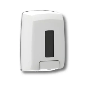 Dosificador jabón líquido C6040PLW Altea materiales SAN+ABS aditivo antiestático acabado blanco depósito SAN transparente capacidad 1,1L dosificación 1,2ml válvula antigoteo anticorrosión compatible geles hidroalcohólicos soluciones desinfectantes dimensiones 130×225mm peso 0,36kg visualización contenido baños hotel restaurante lugares alta frecuencia uso profesional reposición preventiva limpieza simplificada