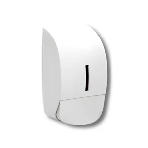 Dosificador jabón líquido C6140PLW Altea materiales PEDH+ABS aditivo antiestático acabado blanco depósito polietileno alta densidad capacidad 0,9L dosificación 0,4ml posibilidad válvula espuma C6140PLW-E diseño compacto dimensiones 113×219mm peso 0,34kg baños hotel restaurante espacios reducidos profesional versatilidad jabón líquido espuma durabilidad química capacidad extendida