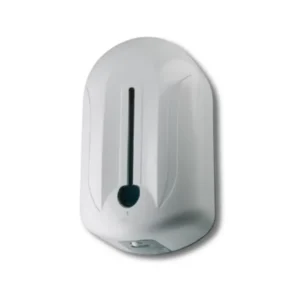 Dosificador jabón automático vertical C6630PLW ABS blanco sensor sin contacto visor llenado transparente baterías 4×LR6 1,5V capacidad 1100ml dosificación 1ml 140×107×235mm 700g para higiene profesional sin contacto hoteles restaurantes oficinas