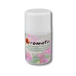 Ambientador aerosol K1010FLR aroma floral tonos campestres 3000 aplicaciones válvula cánula metálica 2,8mm monodosis difusor plástico estrecho direccionalidad controlada dimensiones 66×143mm cobertura 200m³ autonomía 30 días compatibilidad universal dispensadores profesionales hoteles wellness