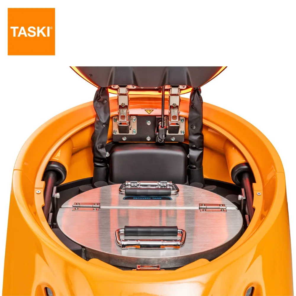 vista del tanque de agua del robot fregadora Taski ecobot 50