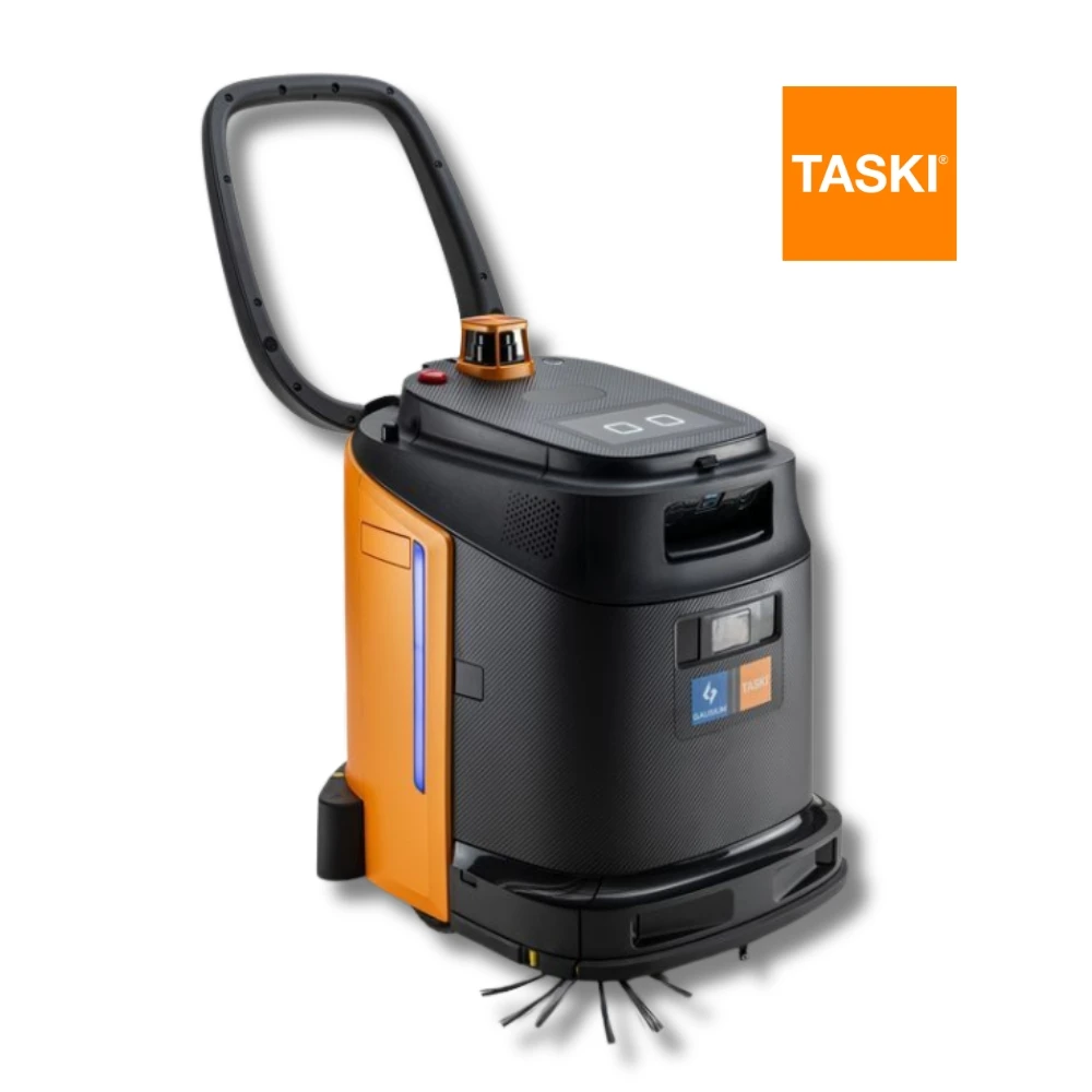 Robot limpieza TASKI Phantas fregado autónomo LiDAR pequeño oficina clínica