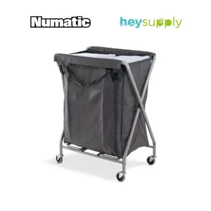 Carro de lavandería Numatic NX2001 con bolsa lavable 200L y sistema plegable compacto