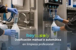 Dosificación manual o automática en limpieza profesional